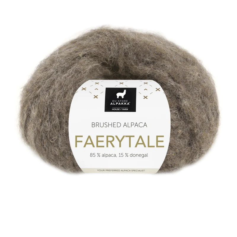 Du Store Alpakka Faerytale 817 Ciemnobrązowoszary melanżowy tweed