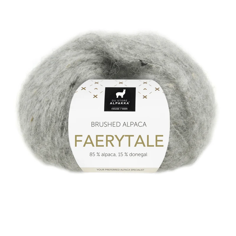 Du Store Alpakka Faerytale 818 Jasnoszary melanżowy tweed