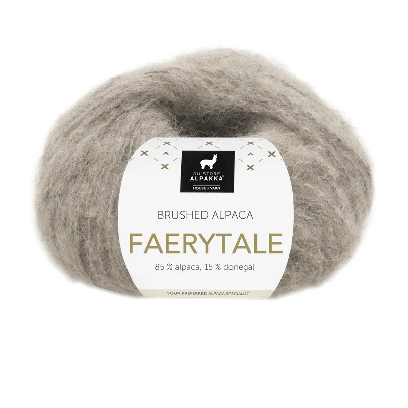 Du Store Alpakka Faerytale 816 Jasnobrązowoszary melanżowy tweed