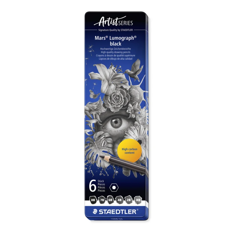 STAEDTLER Mars Lumograph Ołówki, 6 szt – Zdjęcie główne zamknięty