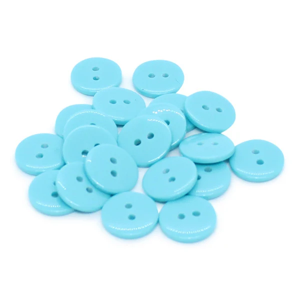 HobbyArts Guziki plastikowe okrągłe jasnoniebieskie, 12.5 mm, 20 szt