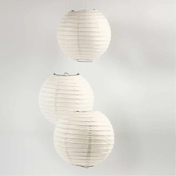 Lampion papierowy, 20 cm, 1 sztuka Biały