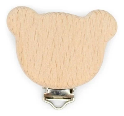 HobbyArts Klips do szelek z drewna, Kształt, 1 sztuka Miś