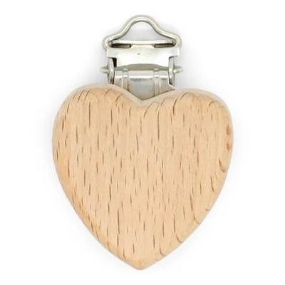 HobbyArts Klips do szelek z drewna, Kształt, 1 sztuka Serce