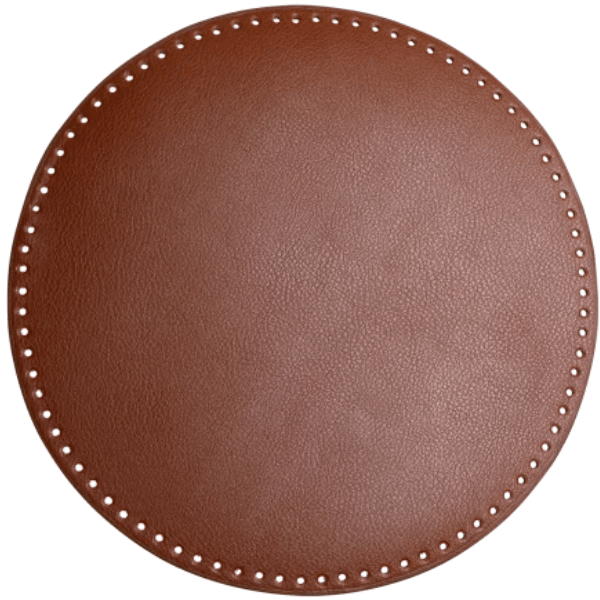 Go Handmade Podstawa do Toreb/Koszy, Skóra PU, Okrągła, 35 cm 22570 Brązowy