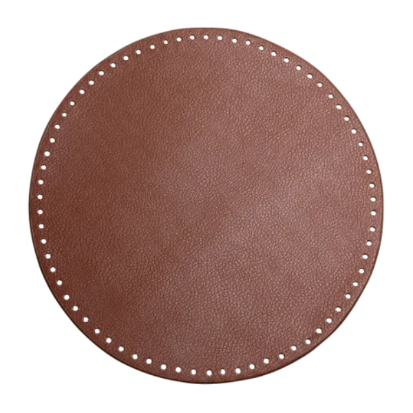 Go Handmade Podstawa do Toreb/Koszy, Skóra PU, Okrągła, 30 cm 22571 Brązowy