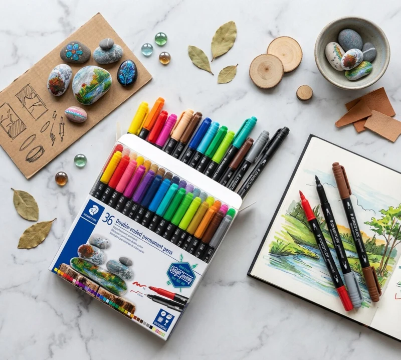 STAEDTLER Długopisy permanentne dwustronne, 36 szt – TB36