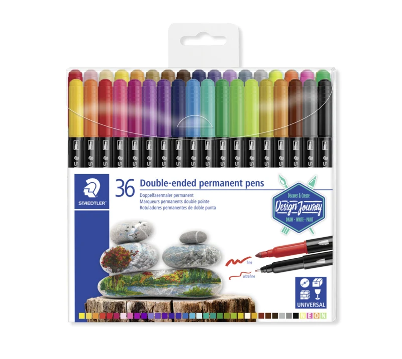 STAEDTLER Długopisy permanentne dwustronne, 36 szt – TB36