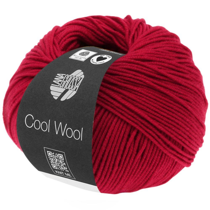 Lana Grossa Cool Wool 437 Karmazynowy czerwony