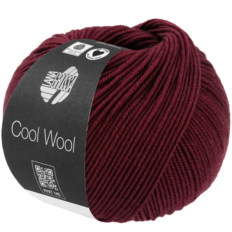 Lana Grossa Cool Wool 2124 Ciemny różany czerwony