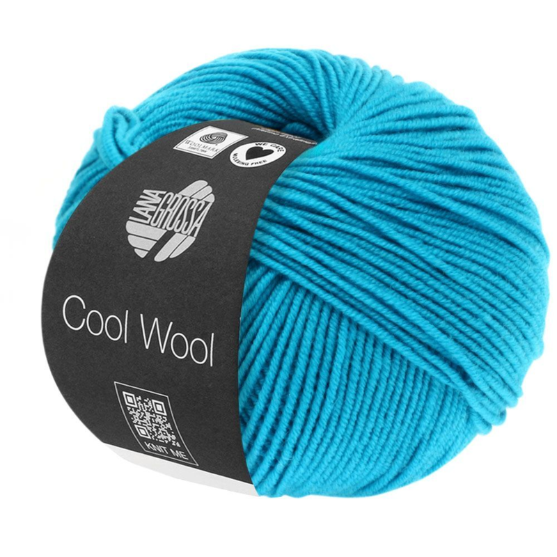 Lana Grossa Cool Wool 502 Turkusowy niebieski