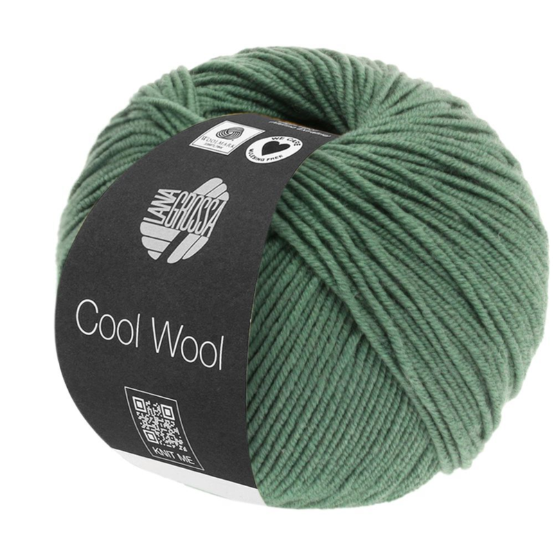 Lana Grossa Cool Wool 2021 Ciemnoszaro-zielony