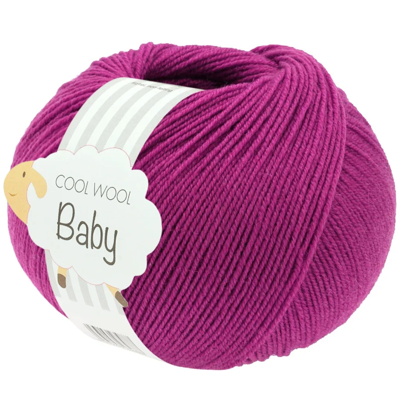 Lana Grossa Cool Wool Baby 345 Czerwonofioletowy