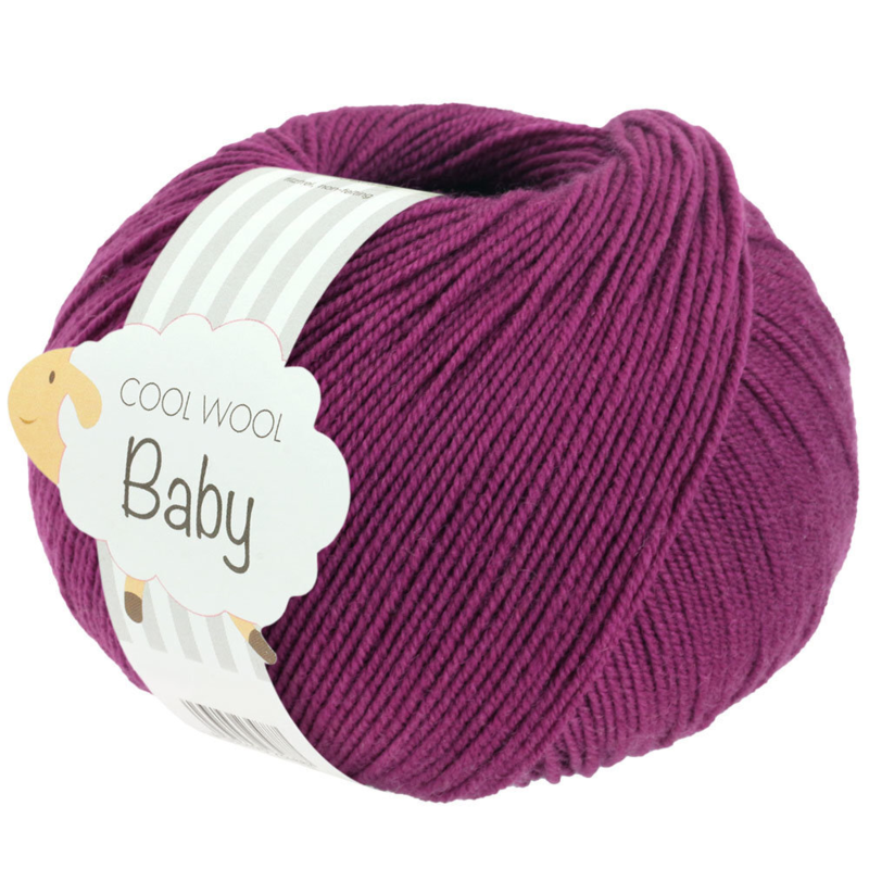 Lana Grossa Cool Wool Baby 296 Czerwono-fioletowy