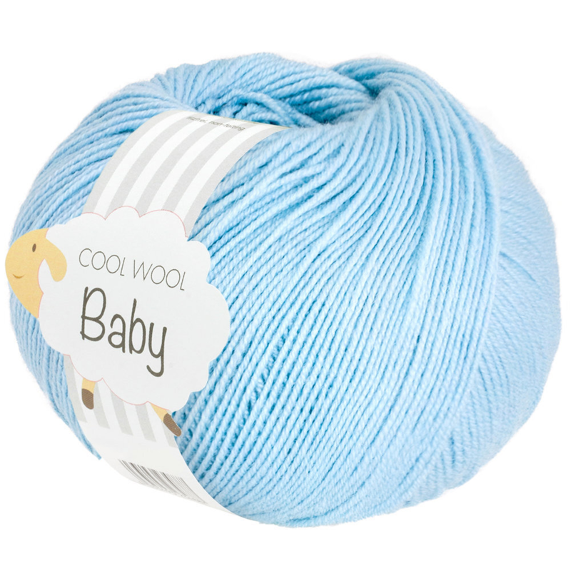 Lana Grossa Cool Wool Baby 321 Pastelowy niebieski