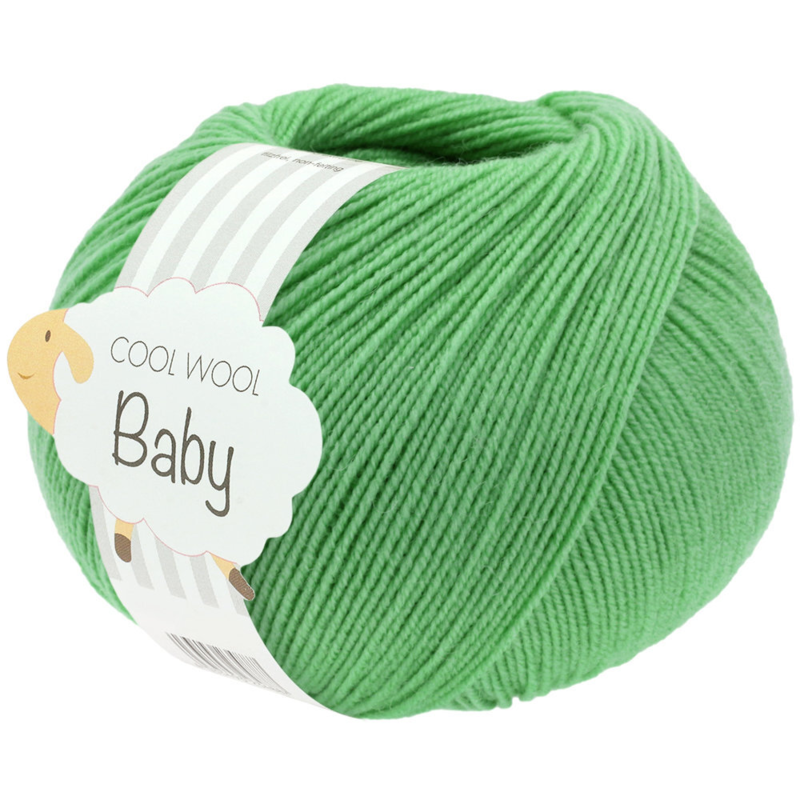 Lana Grossa Cool Wool Baby 325 Nefrytowy zielony