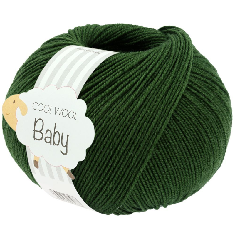 Lana Grossa Cool Wool Baby 336 Ciemnozielony