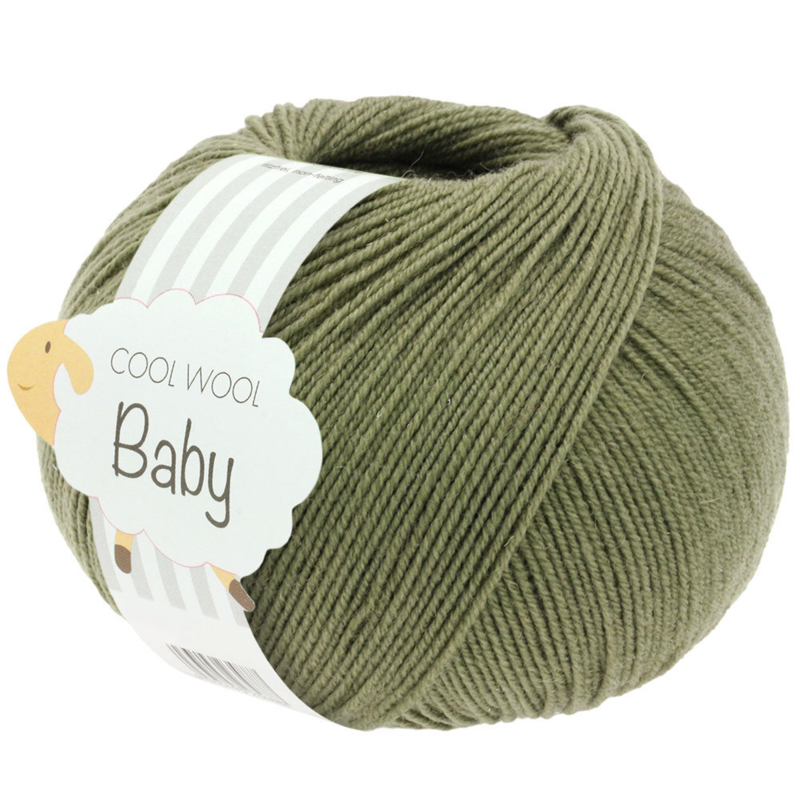 Lana Grossa Cool Wool Baby 287 Ciemna oliwkowa