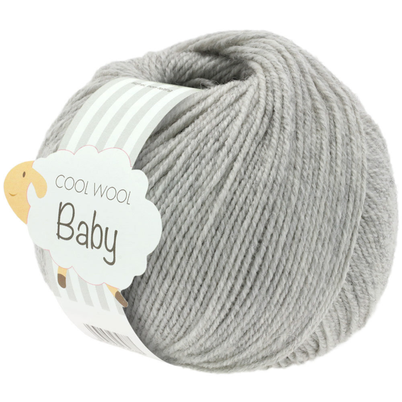 Lana Grossa Cool Wool Baby 206 Jasnoszary melanż