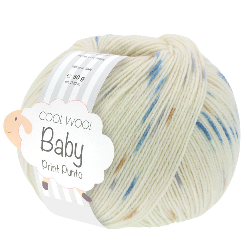 Lana Grossa Cool Wool Baby 364 Kremowy/Kamelowy/Jasnoszary/Ciemnoszary