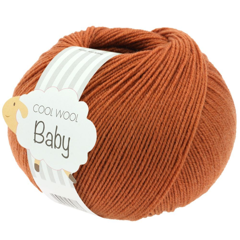 Lana Grossa Cool Wool Baby 337 Pomarańczowo-brązowy