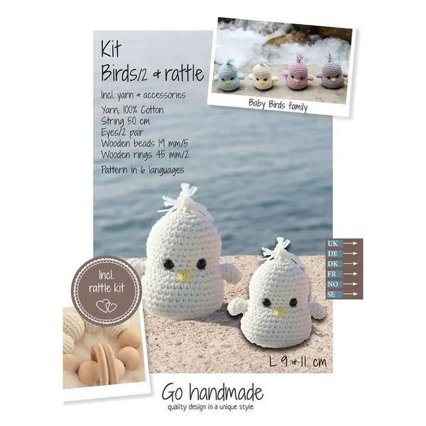 Go Handmade Crochet Kit Baby Birds and Rattle