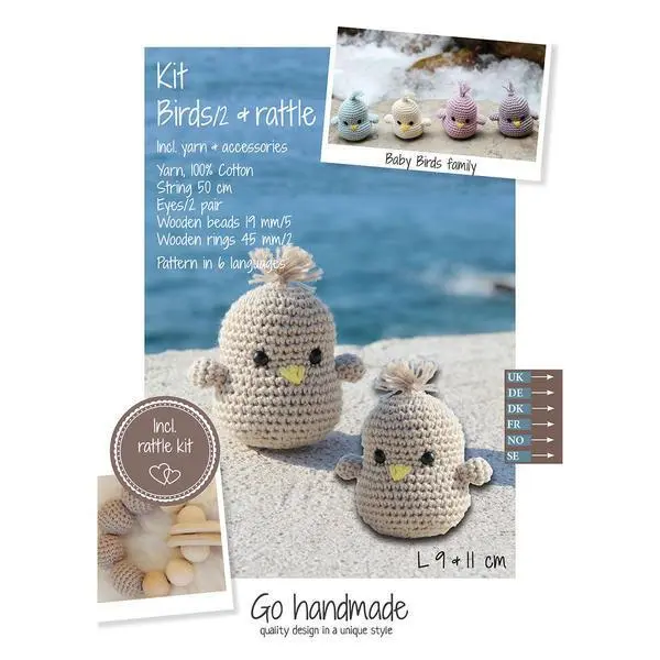 Go Handmade Crochet Kit Baby Birds and Rattle