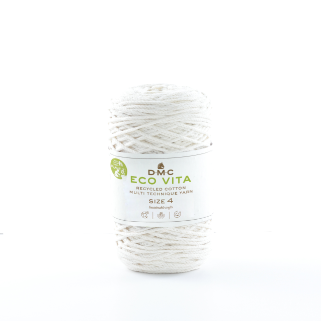 DMC Eco Vita 4 Włóczka Unicolor 01 Krem