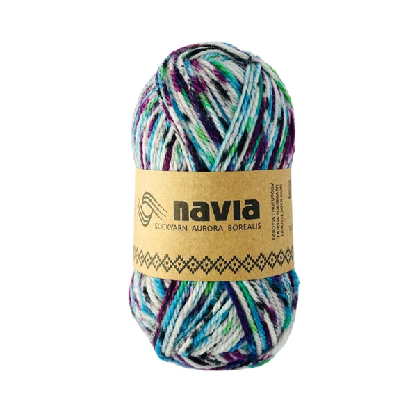 Navia Sock Yarn 521 Niebieski cętkowany