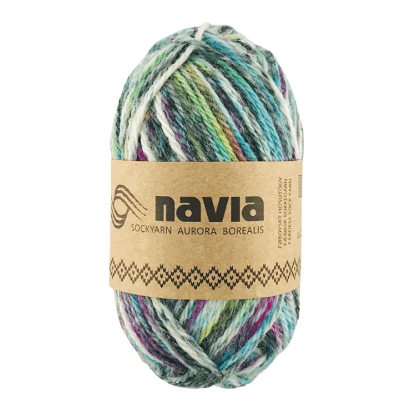 Navia Sock Yarn 521 Niebieski cętkowany