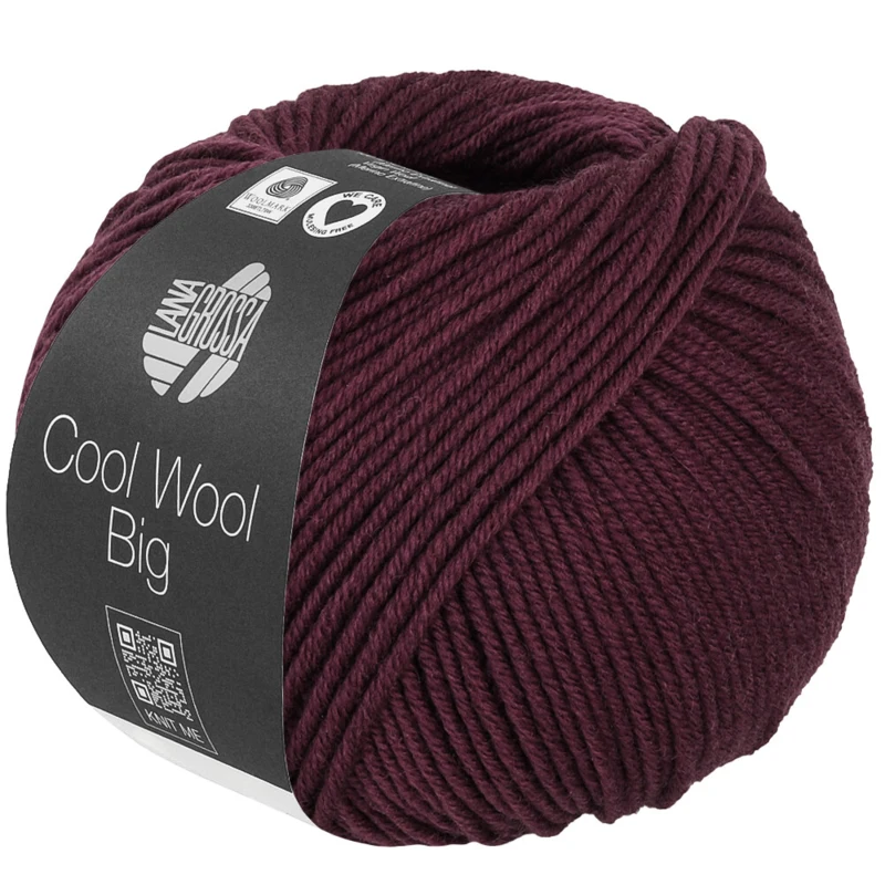 Lana Grossa Cool Wool Big 1044 Czarwonoczarny