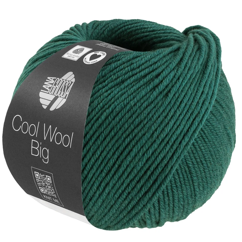 Lana Grossa Cool Wool Big 1705 Ciemnozielony melanż