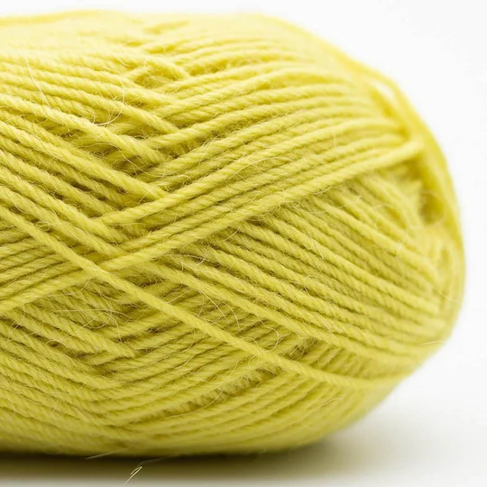 Kremke Soul Wool Edelweiss Alpaka 028 Zielony żółty