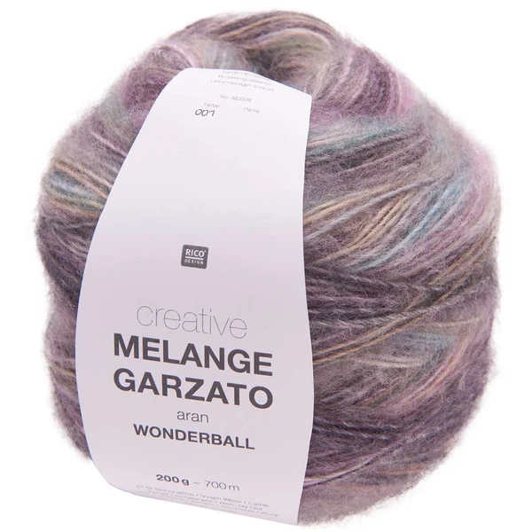 Rico Design Creative Melange Garzato 001 Liliowo-turkusowy