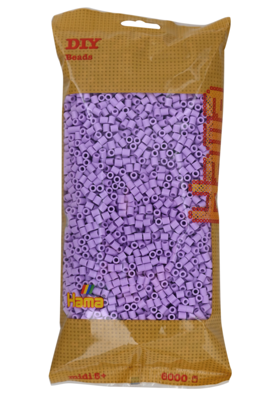Koraliki Hama Midi, Jednokolorowe, 6000 szt 205-96 Pastelowy bez