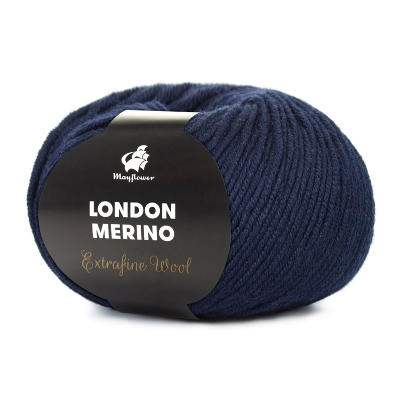 Mayflower London Merino 031 Nocny niebieski