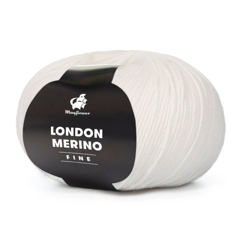 Mayflower London Merino Fine 001 Biały