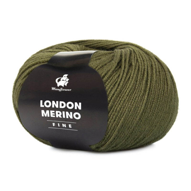 Mayflower London Merino Fine 025 Zieleń wojskowa