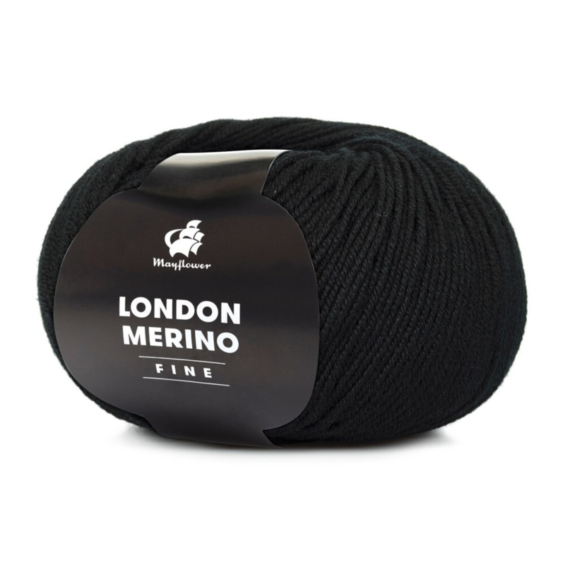 Mayflower London Merino Fine 040 Czarny