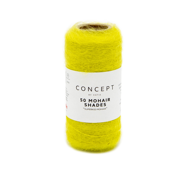 Katia 50 Mohair Shades 21 Żółto-zielony (jaśniej na żywo)