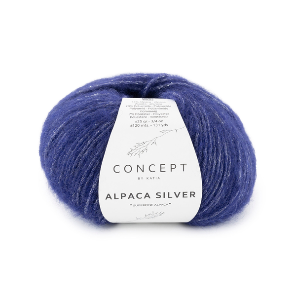Katia Alpaca Silver 283 Ciemnoniebieski–srebro
