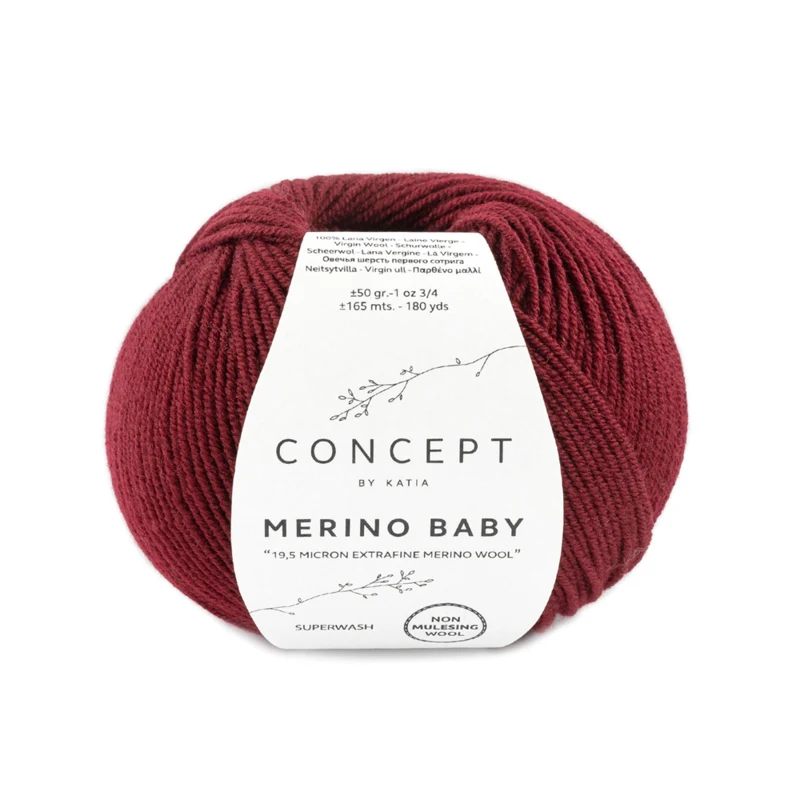 Katia Concept Merino Baby 062 Ciemny bordowy