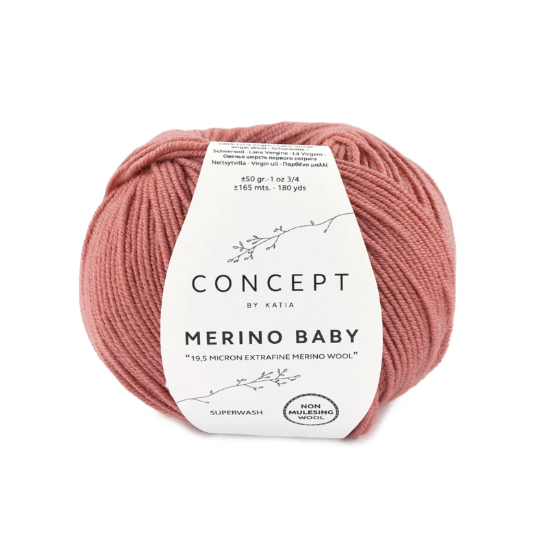 Katia Concept Merino Baby 087 Łososiowy róż