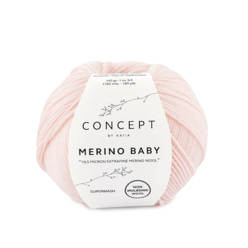 Katia Concept Merino Baby 007 Bardzo jasny róż