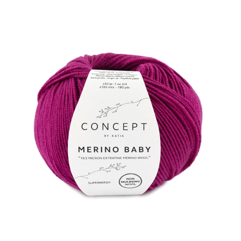 Katia Concept Merino Baby 061 Ciemna fuksja