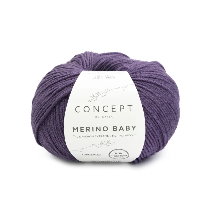 Katia Concept Merino Baby 159 Ciemnofioletowy