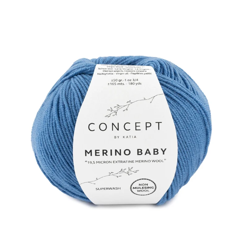Katia Concept Merino Baby 044 Średni niebieski