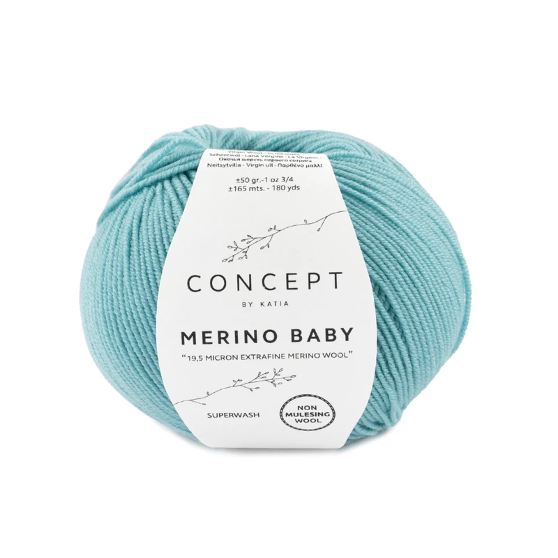 Katia Concept Merino Baby 074 Jasny turkus