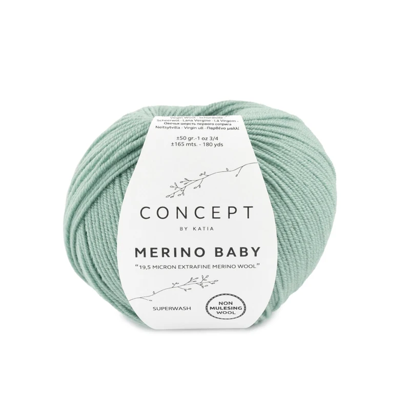 Katia Concept Merino Baby 086 Miętowa zieleń