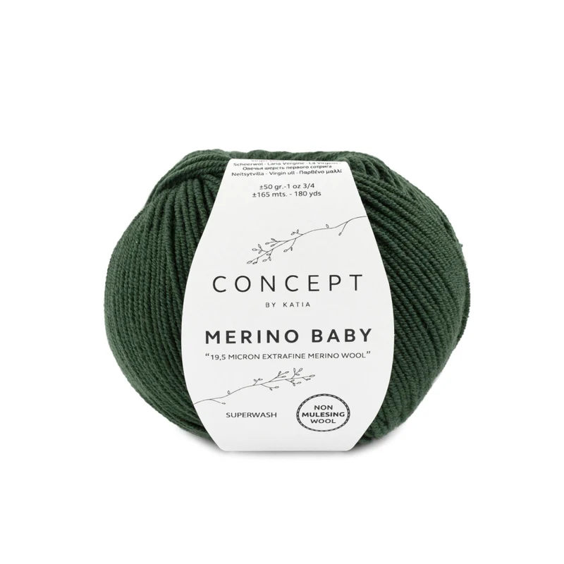Katia Concept Merino Baby 085 Ciemnozielony